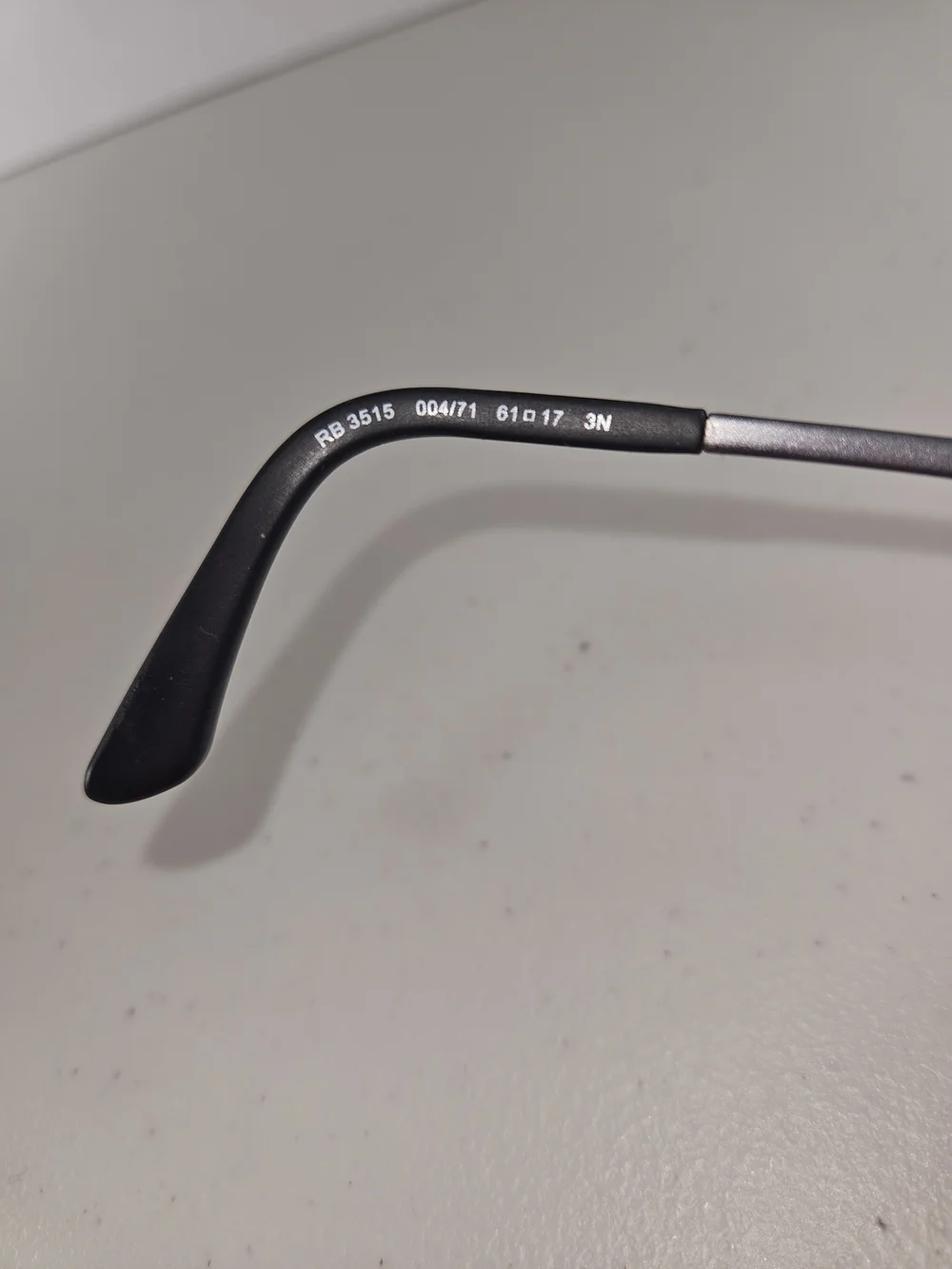 Ray-Ban RB3515 Classic Black Lens Sunglasses Like New